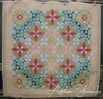 カレードスコープのベッドカバー