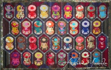 大型タペストリー つづみ（日本の文様）