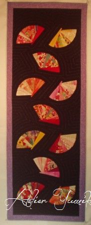 タペストリー 扇（日本の文様）